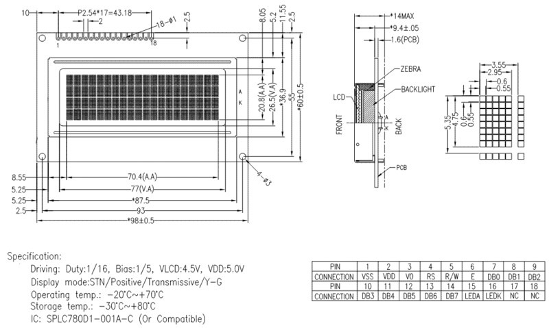 LCD Display Modulo arduino 16x2 HD44780 Character LCM blue blacklight New LCD Display Modulo arduino 16x2 HD44780 Character LCM blue blacklight New