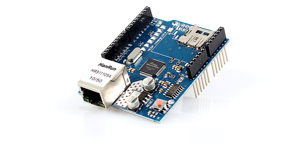 W5100 Shield ethernet LAN conSlot SD per ARDUINO UNO Mega 1280 2560