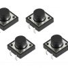 12 Pezzi Tactile Push bottone Pulsante 12x12x6mm 12x12x6
