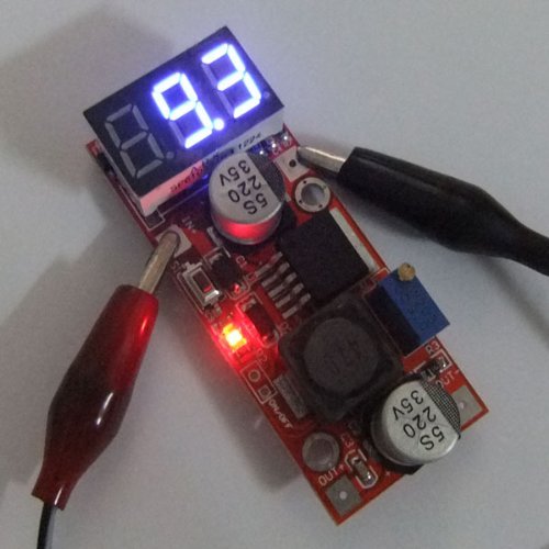 LM2596 DC Buck Converter DC 4.5-27V a 1.3-25V Step-down di tensione con LED blu e voltmetro LM2596 DC Buck Converter DC 4.5-27V a 1.3-25V Step-down di tensione con LED blu e voltmetro