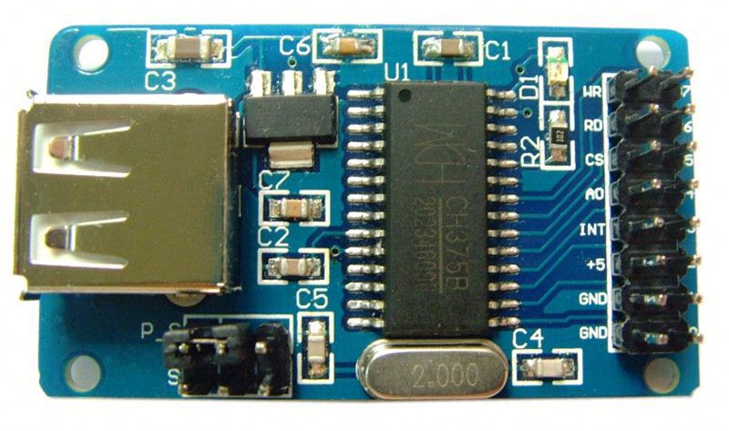 CH375 Modulo lettura scrittura USB FAT16 FAT32 per Arduino CH375 Modulo lettura scrittura USB FAT16 FAT32 per Arduino