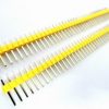 4 Pezzi Yellow 1*40 2.54 in rame placcato in oro, Maschio pin header