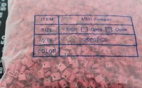 2000 Pezzi Red short block, Short-circuit block, the jumper cap,2.54 connection block