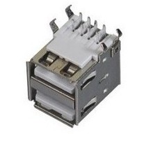 2 Pezzi Double USB Femmina, USB Femmina head 180 degrees, copper welding foot