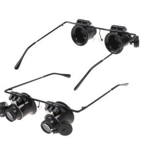 Watch Repair Magnifier Loupe 20X Glasses With LED Light