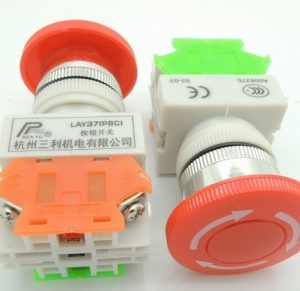 LAY37-11ZS (Y090) stopself-locking bottone Pulsanteand urgent stop Pulsante 1NO + 1NC contact