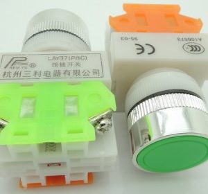 Green LAY37-11 bn (Y090-11 bn)flat bottone Pulsante bottone 1NO + 1NC CONTACT