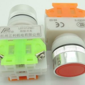 Red LAY37-11 bn (Y090-11 bn)flat bottone Pulsante bottone 1NO + 1NC CONTACT