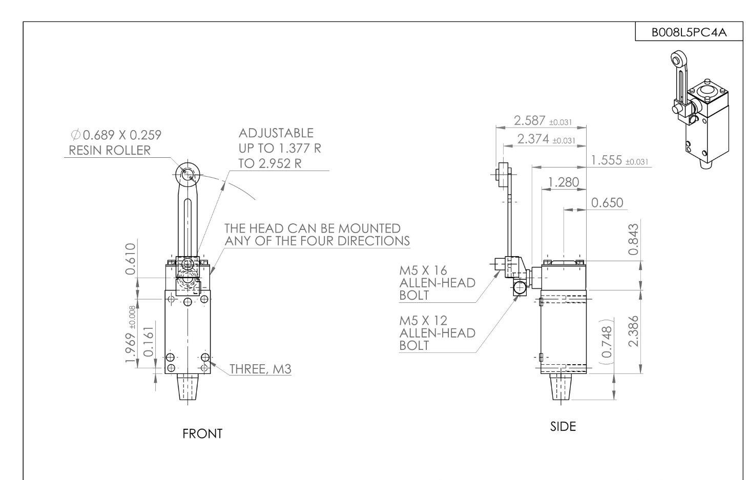 HL-5030 Regolabile Rotary Roller Lever Momentary Limit Pulsante 380V 10A HL-5030 Regolabile Rotary Roller Lever Momentary Limit Pulsante 380V 10A