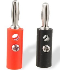 2 Pezzi Audio Banana Speaker Plug 4MM