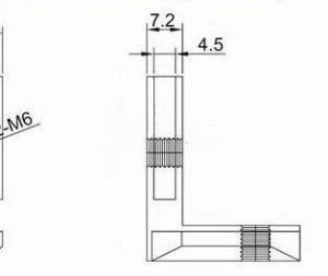 3030 European Size Corner slot Connettore