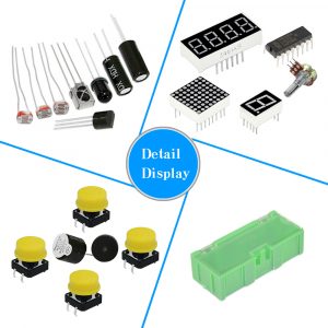 H017 UNO R3 Starter Kit 1602 LCD Servo Motore Dot Matrix Breadboard LED per Arduino kit02