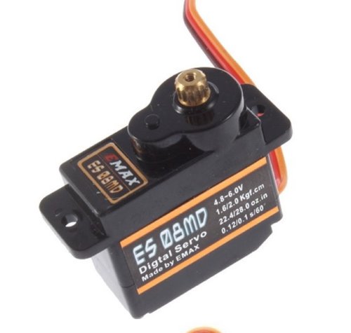 Mini servo motore digitale ES08MD 12gr coppia 2kg con ingranaggi in metallo Mini servo motore digitale ES08MD 12gr coppia 2kg con ingranaggi in metallo