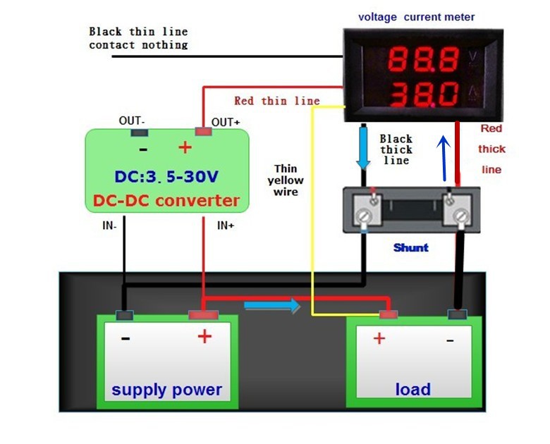 DC0-100V/50A Red+Red dual LED Display 0.28 Car Voltaggio current meter Digitale Amperometro Voltmetro 5 wire No shunt DC0-100V/50A Red+Red dual LED Display 0.28 Car Voltaggio current meter Digitale Amperometro Voltmetro 5 wire No shunt