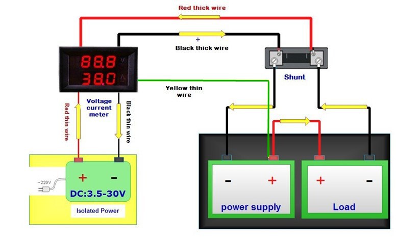 DC0-100V/50A Red+Red dual LED Display 0.28 Car Voltaggio current meter Digitale Amperometro Voltmetro 5 wire No shunt DC0-100V/50A Red+Red dual LED Display 0.28 Car Voltaggio current meter Digitale Amperometro Voltmetro 5 wire No shunt