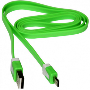 Micro USB Flat Cavo Green