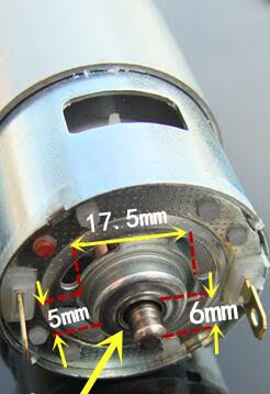 RS-775 300W 12V:18500rpm High Speed DC Motore RS-775 300W 12V:18500rpm High Speed DC Motore