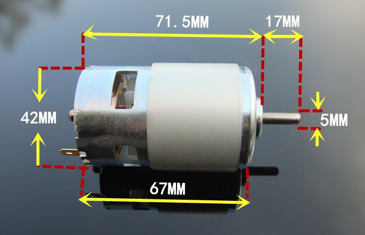 RS-775 300W 12V:18500rpm High Speed DC Motore RS-775 300W 12V:18500rpm High Speed DC Motore