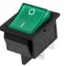 Green Rocker Pulsante 4pins 16A 32*25*28mm