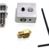 3D printer accessories Alluminio heating block/1.75mm supplies threaded pipe/0.4mm Ugello/1.5mm Wrench Set