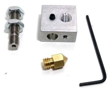 3D printer accessories Alluminio heating block/1.75mm supplies threaded pipe/0.4mm Ugello/1.5mm Wrench Set 3D printer accessories Alluminio heating block/1.75mm supplies threaded pipe/0.4mm Ugello/1.5mm Wrench Set