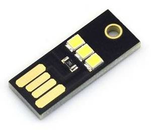 2 pezzi MINI USB LED bianco con cavo USB in metallo