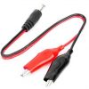 Cavo conduttore per test coccodrillo con spina a coccodrillo da 5,5 x 2,1 mm - Rosso + Nero