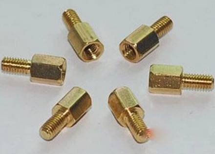 10 Pezzi 8MM + 6 M3 Viti esagonali filettate filettate in ottone 10 Pezzi 8MM + 6 M3 Viti esagonali filettate filettate in ottone