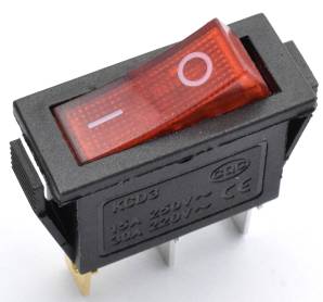 2 Pezzi Interruttore rotondo rosso KCD3 / Interruttore I / O 15A 250V KCD3-11-Y / 3pins