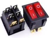 KCD4 Interruttore doppio rotondo / Interruttore doppio / 6 pin 2 Posizioni Interruttore 15A 250V