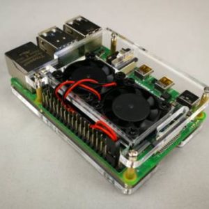 Doppia ventola + custodia in acrilico trasparente a 2 strati per Raspberry PI 4