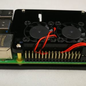 Dual Fan+ 2 Black Layer Acrylic Case for Raspberry PI 4