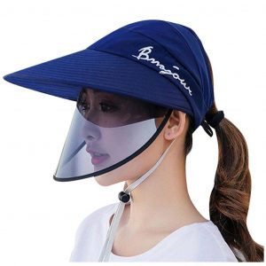 Cappello da sole antischiuma con film trasparente