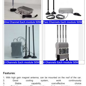 dispositivo jammer per automobile anti drone (4 canali) 200watt
