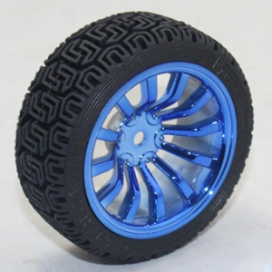 Ruota Racing 65MM diam Blu Cerchio 12 Raggi