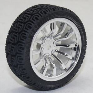 Ruota Racing 65MM diam Argento Cerchio 10 Raggi