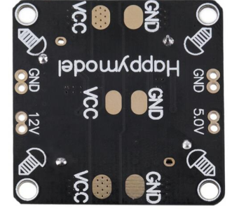 Scheda PCB mini scheda di distribuzione dell'alimentazione per controllore di volo QAV250 CC3D con 5V 12V - immagine 2