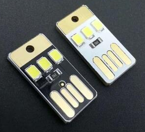 USB LED Mini Luce portachiavi 3 LED