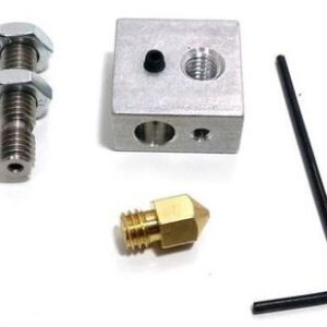 Kit Accessori 3D filamento 1.75mm Ugello 0.4mm + Blocco + Gola Filettata