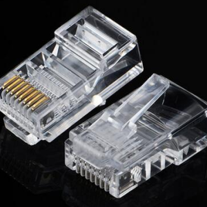 5 Pezzi Connettore RJ45 8P8C CAT5 Plug Ethernet LAN 8 Poli Trasparente per Cavo di Rete