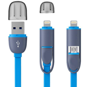 Micro & Lighting 2 in 1 Usb-Cavo USB Data Sync Charging Cavo for iPhone 6 S Plus 5S 5 iPad for Samsung Xiaomi HTC Sony