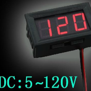 Voltmetro da pannello digitale Dc 5V - 120V a 2 fili