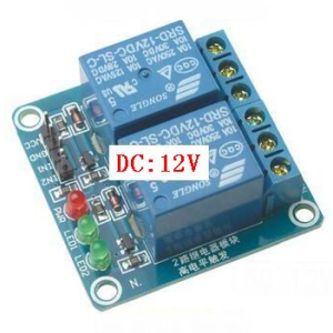2 canali 12V Relè di alto livello con LED