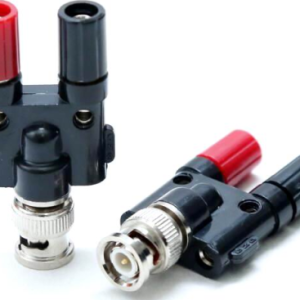 Conettore da BNC Maschio a doppio Banana Femmina terminale 4mm Adattatore H-7008