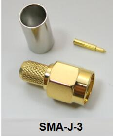 2 Pezzi Connettori Adattatori SMA Maschio a Crimpare 3MM per Cavi Coassiali