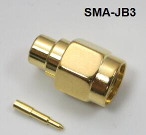 2 Pezzi Connettori SMA Maschio  JB a Crimpare 3mm per cavi Coassiali
