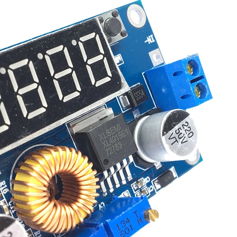 Step Down con Display LED LM2596 Regolatore Convertitore Tensione DC Voltaggio Corrente da 5-36V a 1.25-32V 5A 75W USB - immagine 5