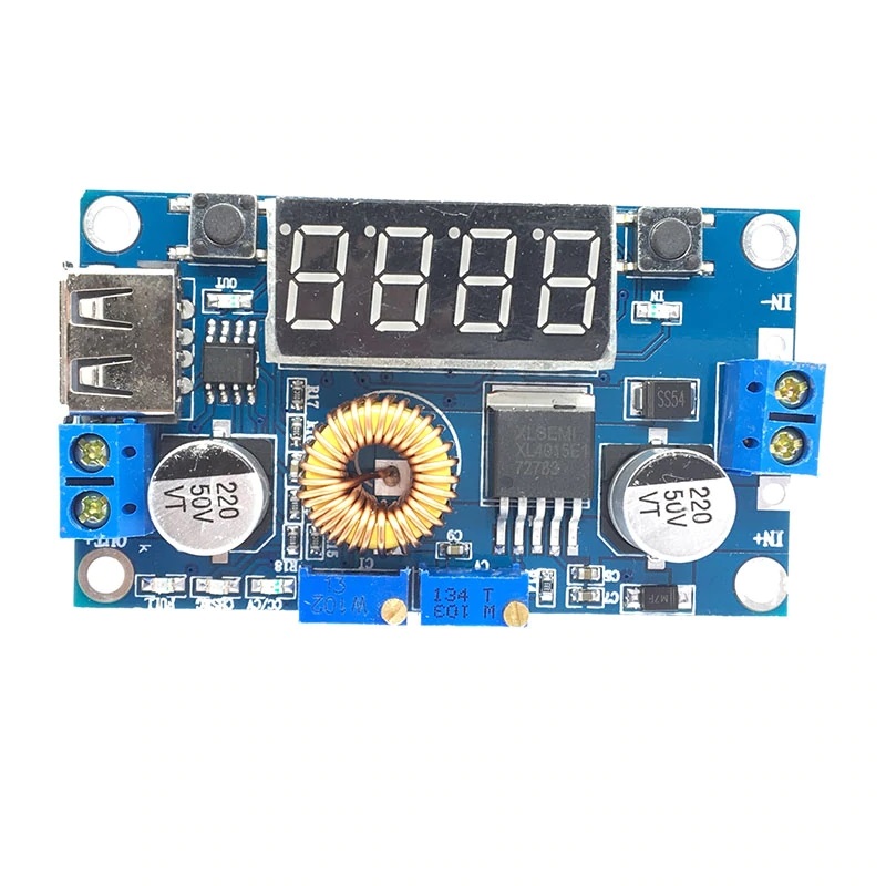 Step Down con Display LED LM2596 Regolatore Convertitore Tensione DC Voltaggio Corrente da 5-36V a 1.25-32V 5A 75W USB - immagine 6