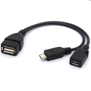 Micro USB Cavo Splitter Cavo OTG Enhancer Power USB 2.0 A Femmina a Micro USB Maschio e Micro 5 Pin Femmina Adattatore