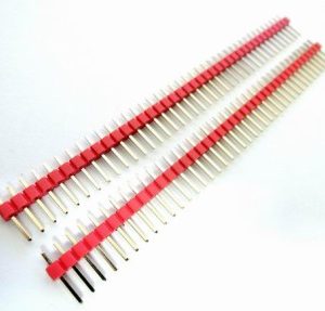 4 Pezzi Red 1*40 2.54 in rame placcato in oro, Maschio pin header
